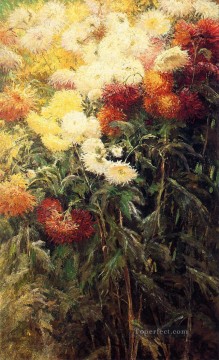 プチ・ジュヌヴィリエの菊園 印象派 ギュスターヴ・カイユボット 印象派の花 Oil Paintings